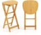 HOMASIS Barhocker Set Faltbar Barhocker Bambus Küchenhocker Hoher Hocker mit 3 Fußstützen, Tragbarer Esszimmerstuhl für Wohnzimmer, Ohne Installation, Belastbarkeit 150 kg, 36 x 33 x 64 cm