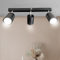 Sweier Drehbarer 3 Flammig GU10 Deckenstrahler, Warmweiß 3000K 450LM 5W, Lampenhalter winkelverstellbar, Schwarzer LED Deckenlampe Spot, für Küche, Wohnzimmer, Schlafzimmer.