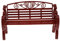Puppenhausmöbel - Stuhl Sofa Gartenbank Sitzbank - 22 x 8,8 x 14 cm; Miniaturmöbel für Puppenhaus Dekoration, Braun