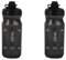 ZEFAL Pack Sense Soft 65 No-Mud - Doppelpack Fahrrad- und Mountainbike-Trinkflaschen - Weiche und geruchlose Sportflasche - BPA-freie Wasserflasche - Silikonventil - Rauchschwarz, 2 x 650ml