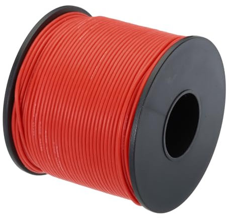 QUARKZMAN Calibro 26 Filo di Silicone 26AWG Filo Elettrico in Rame Stagnato a Spirale Alta Temperatura Bobina 246 Piedi Rosso per Auto Modelli Elettrodomestici