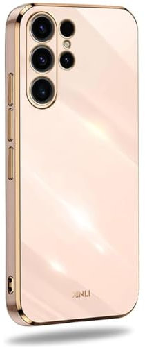 MouyouGlow Case für Samsung Galaxy S22 Ultra Hülle 5G,Galvanisierte Weich TPU Dünn Handyhülle Samsung s22 Ultra,Stoßfeste Schutzhülle Galaxy s22 Ultra Cover,Rosa