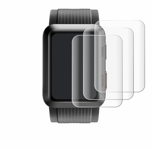 Savvies 4 Stück Full-Screen Schutzfolie für Huawei Watch D Full-Cover Displayschutz-Folie mit Installationshilfe [3D Curved, Transparent]