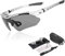 ROCKBROS Fahrradbrille Polarisiert Brille Sonnenbrille Herren/Damen UV 400 mit Kopfband für Brillenträger Outdoorsport Laufen MTB Silber
