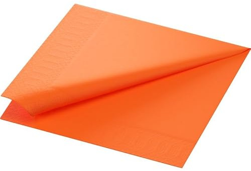 1000 Duni Tissue-Servietten 40 x 40 cm Sun Orange 3-lagig (8 x 125 Stück)