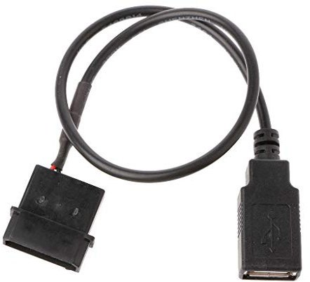 NOPOXA 30 cm PC-Internes 5 V 2-poliges IDE-Molex-auf-USB-2.0-Typ-A-Buchsen-Netzadapterkabel