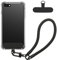 kwmobile Smartphone Case Compatible with Apple iPhone SE (2022/2020) / iPhone 8/7 Case - Crystal Clear TPU Phone Case - Wrist Strap - Transparent/Black