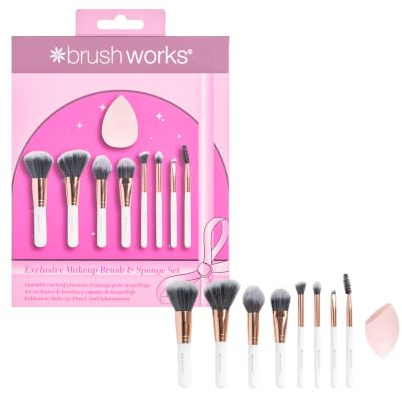 Brushworks Exclusive Makeup Brush and Sponge Set