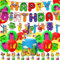FOPSDGN 40pcs Number Birthday Party Supplies, Blocks Theme Birthday Party Supplies Decoration Set, Includes Happy Birthday Banner Cake Toppers, for Kids’ Party Baby Themed Favors Decorations