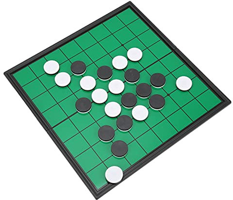 Magnetisches Reversi-Schachbrettspiel-Set, zusammenklappbares magnetisches Sterling-Reisebrett und Figuren
