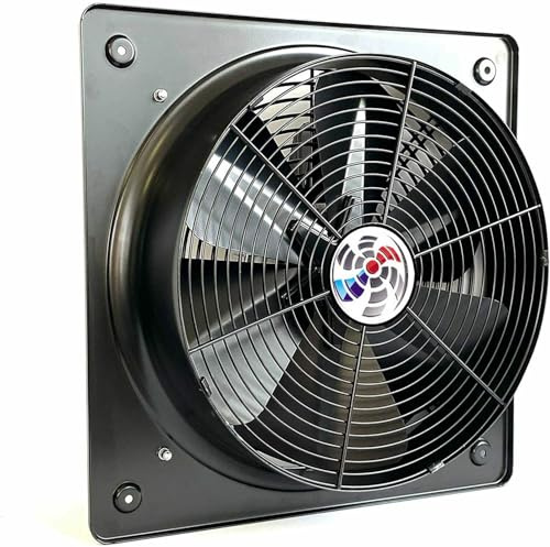Wandventilator Hochleistungs Axialventilator Industrie Axiallüfter Wand Fenster Lüfter 250mm, 300mm, 350mm, 400mm, 450mm, 500mm, 550mm, 600mm – Zuluft Abluft Absaugung (250mm)