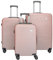 yonsly® Koffer Suitcase Set, Trolley Reisekoffer, Rollkoffer Handgepäck mit 4 Rollen 360°, ABS Hartschalen, Sicherheitsschloss, Weicher Gummigriff, 210D-Futter (3er Set, M,L&XL, Roségold)