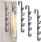 CERICAI Over Door Hooks, 5 Packs Over Door Hanger, Heavy Duty Metal Door Hanger Over Door Coat Hooks for Bedroom Coats Hanging, Clothes, Towel, Hats, Bags - Black