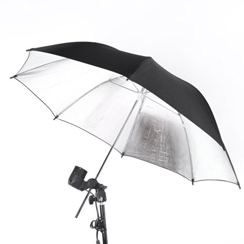 33in Studio Photo Strobe Blitzleuchte Reflektor Black Silber Regenschirm für Porträts, Gruppenaufnahmen und Große Objekte, Geeignet für Alle Level -Fotografen