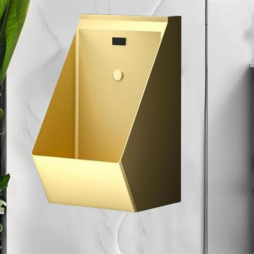 Urinario con descarga de pared, con sensor inteligente para uso doméstico y comercial, ideal para hogares y hoteles,Gold
