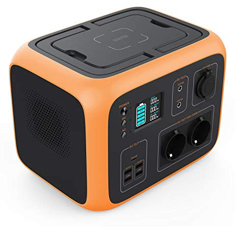 Blivysse Centrale électrique Portable avec générateur 500 Wh 300 W, Batterie Lithium de Secours, Chargeur sans Fil avec lumière LED Clignotante, pour climatiseur extérieur et Voiture