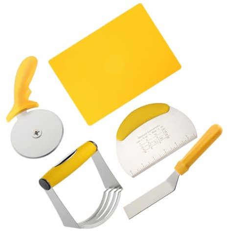 Warmhm 5stücke Pizzaschneider Mit Schaufel Teigschneider Und Knetmatte Für Backen Backpulver Und Für Teig Tortenböden Pizzateig Und Gebäck