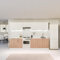 Blumfeldt Mobile Cucina - Base Lavello con Piano in MDF 30mm, Piedini Regolabili ABS, Cerniere Soft-Close, Superficie in Melaminico Facile Cura, Finitura Bianco-Rovere