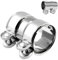 Collier Manchon Raccord Echappement, 50 x 95mm Connecteur de Tuyau Collier D'échappement, en Acier Inoxydable Collier de Serrage Double, Collier de Serrage Silencieux Echappement Voiture