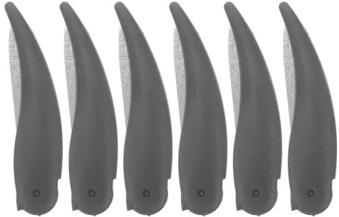 BESTYASH 6 Pezzi Strisce di lucidatura e lucidatura Polacco file curvo lime per unghie in metallo per unghie naturali lime per unghie per manicure Acciaio inossidabile Black