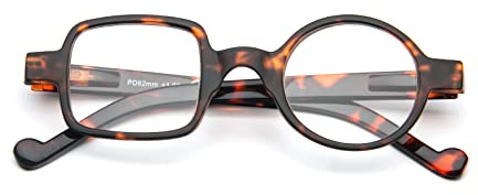 KoKoBin Lesebrille rund quadratisch HD Lesebrillen Rahmen ultraleichte bequeme Federscharnier Herren- und Damen Brillen
