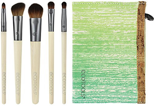 Ecotools Make-Up Pinselset mit Tasche (Pinsel und Applikatoren), 6-teilig