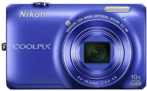 Nikon Coolpix S6300 Digitalkamera (16 Megapixel, 10-fach opt. Zoom, 6,7 cm (2,7 Zoll) Display, bildstabilisiert) blau