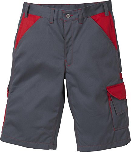 Kansas Icon Arbeitshosen kurze Hosen Shorts 2-875, Farbe:grau/rot;Größe:54