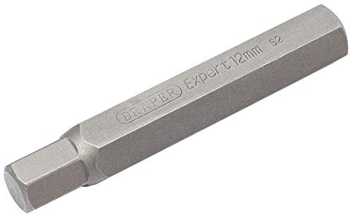 Draper 33338 Hexagonal 12 mm Insert Bits for Mechanic’s Bit Sets, 75 mm Length