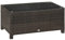 Outsunny Outdoor PE Rattan Coffee Table, Rectangular Garden Tea Table w/Tempered Glass Top, Mixed Brown