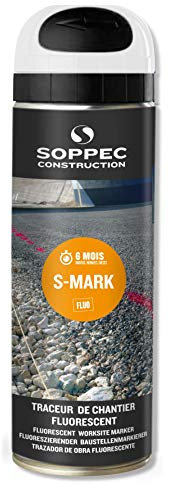 Soppec 141900O S Mark Fluo Vernice spray, Bianco
