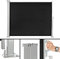 Melko Balkon Markise 180x300 cm Seitenmarkise ausziehbar Polyester Sichtschutz Seitenrollo Schwarz Windschutz Seitenrollo