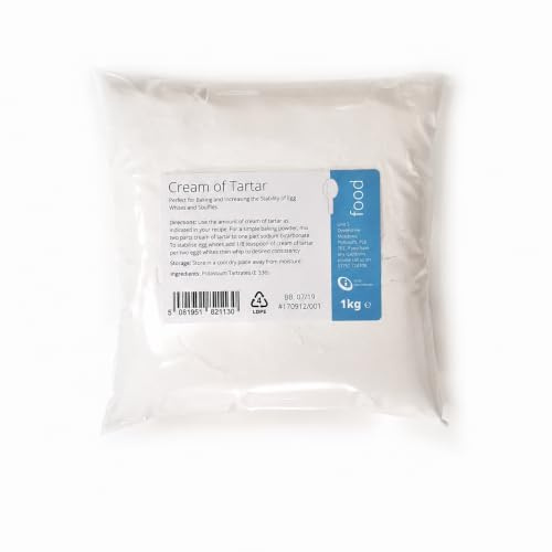 Intralabs Cream of Tartar for Baking & Playdough, Pure Food Grade Powder, 1kg