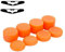 10 en 1 analogique relief antidérapant pouce bâton Grips Sticks analogiques Joystick Cap Coque avec barre lumineuse LED Autocollant Stickers pour PS4 Pro fin, PS3, Switch Pro, Wii U, PS2 Controller