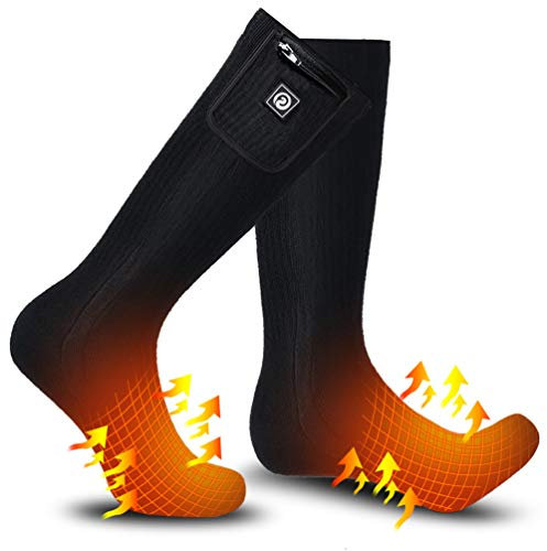 Calcetines Térmicos de Invierno para Hombres y Mujeres Calcetines Calefactables con Batería Recargable 7.4V 2200MAH en Acitivades al Aire Libre Pesca Senderismo Ciclismo Caza Prevenir Artritis