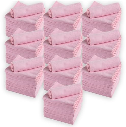 ENA Mikrofasertuch Rot (10x20 Stück, 40x40cm) | Mikrofaser Putztücher für den Haushalt | Waschlappen Microfaser Waschbar | Microfaser Putztuch für Auto Küche Bad