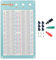 Makeronics 1660 Tie-Points Solderless Breadboard with Blue Aluminum Back Plate for Circuit/Arduino/Raspberry Pi Prototyping