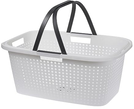 Storage Solutions Wäschekorb, 38 Liter Fassungsvermögen, weiß/graphit