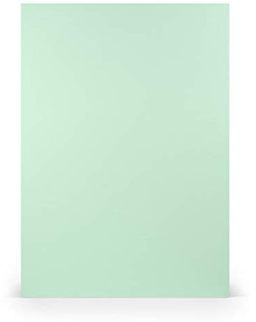 PAPERADO 100x Briefpapier DIN A4 - Mint gerippt Hell-Grün Eukalyptus 100 g/m² - Papierbögen in 29,7 x 21 cm zum Basteln & Drucken