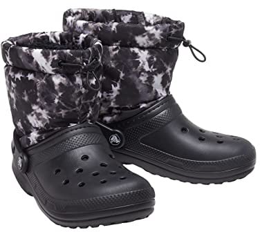 Crocs Unisex Erwachsene Classic Lined Neo Puff Tie Dye Boot Stiefel, Black, 36/37 EU
