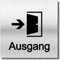 Türschild Ausgang UV Druck 12 x 12cm - 3mm Aluverbund - Made in Germany Art.Nr. 2105