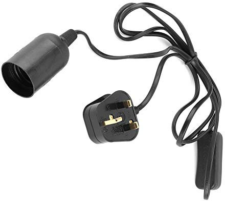 Reptile Heat Lamp Holder, Black E27 Reptile Habitat Heating Light Bulb Holder Lampshade for Aquarium Terrariums Brooder Coop