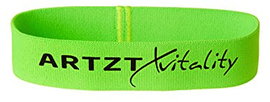 ARTZT vitality Theraband Loop Band Textil | Fitnessband aus weichem Stoff | Für Training von Armen, Beinen, Po und Bauch | 3 Stärken erhältlich | Made in Germany Grün | Leicht, 30 cm
