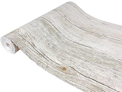 DecoMeister Klebefolie in Holz-Optik Holzfolien Deko-Folien Holzdekor Selbstklebefolie Möbelfolie Selbstklebend Fertigrolle Holz Folie für Möbel Pino Aurelio Hell 45x1500 cm
