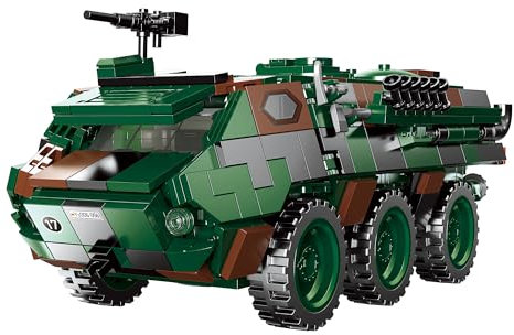 BlueBrixx 06056 Marke Xingbao – Transportpanzer Fuchs, Bundeswehr aus Klemmbausteinen mit 736 Bauelementen. Kompatibel mit Anderen Klemmbausteinen. Lieferung in Originalverpackung.