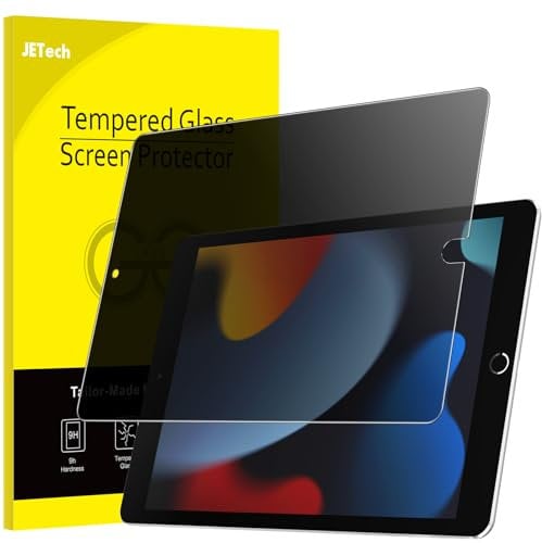 JETech Privacy Pellicola Protettiva per iPad 10,2 Pollici (9a/8a/7a Generazione, 2021/2020/2019), Anti-Spy in Vetro Temperato Film, Pacco da 1