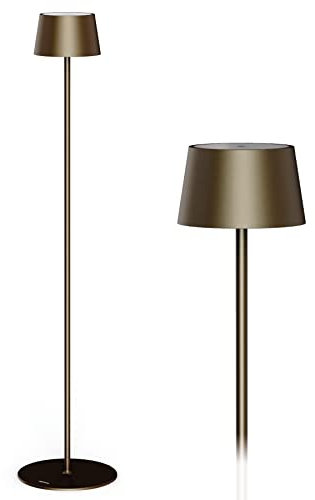 Stilosa 3 Floor - Wiederaufladbare USB-LED-Stehlampe - Mit Touch-Control einstellbare Lichtstärke (Dimmer) - Haus und Restaurant - IP54 für den Einsatz im Innen- und Außenbereich - Tropisches Schwarz