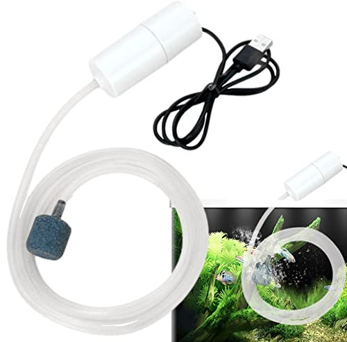 Bexdug Agua - Bomba Acuario a batería con Burbuja Aire Uniforme | Bomba 5V para Tanque Peces, Bomba Aumento oxígeno para Tanque Peces, Estanque, Fuente