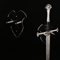 HHUXIUE Schwert Halter Wand montiert Schwert Rack Axt Halter Schwert Hänger für Wand Schwert Halter Display Axt Vertikal Display und Dekoration (Transparent 1 Satz)