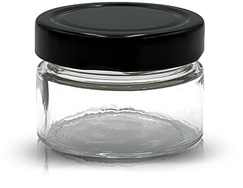Apoidea – Honiggläser 160g mit DEEP Twistoff Deckel in Schwarz 48 Stück/Honiggläser 160g mit Deckel/Honigglas und Einweckglas Deepglas/Hochwertige Honig Gläser für Ihren eigenen Honig
